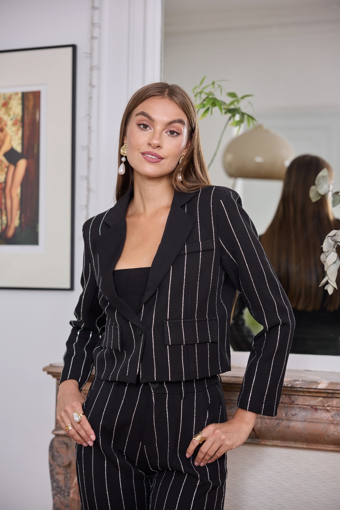 Mayorista Frime Paris - Blazer corto con strass