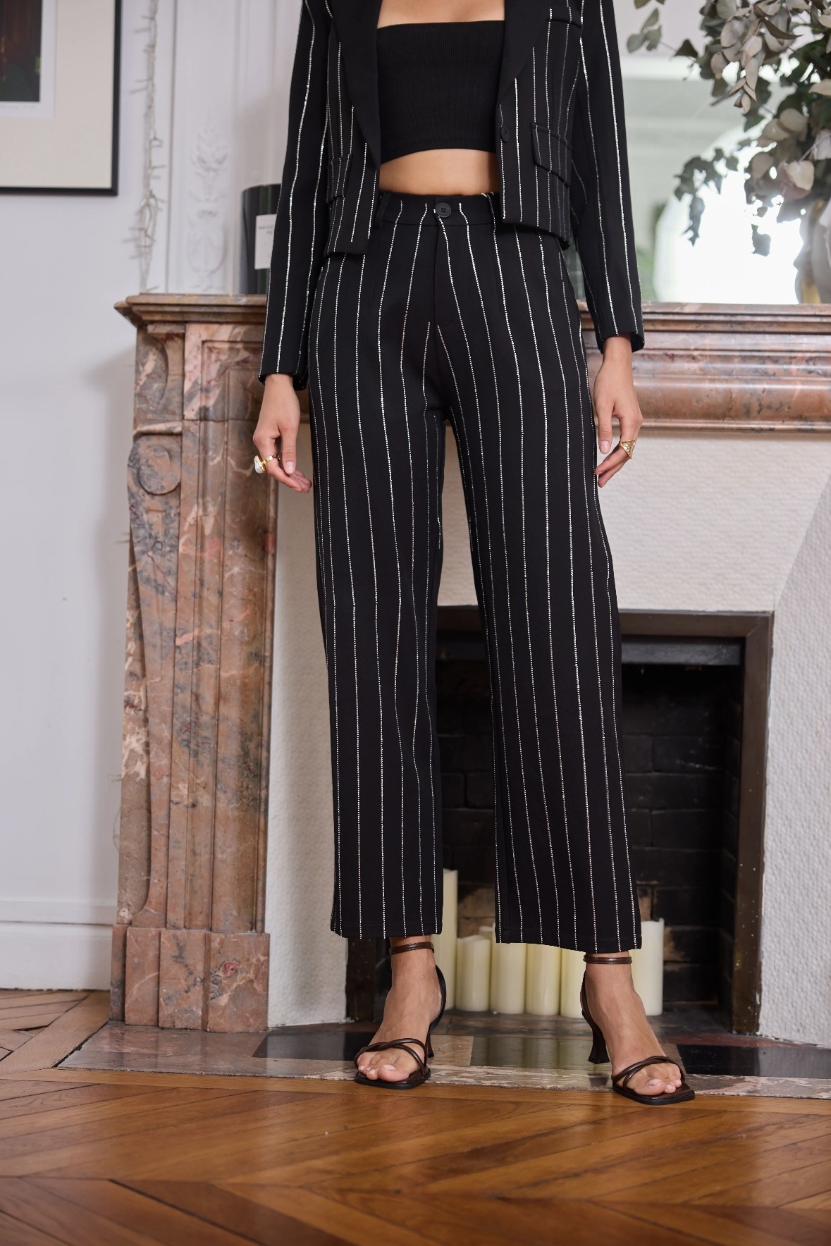 Mayorista Frime Paris - Pantalones a rayas brillantes