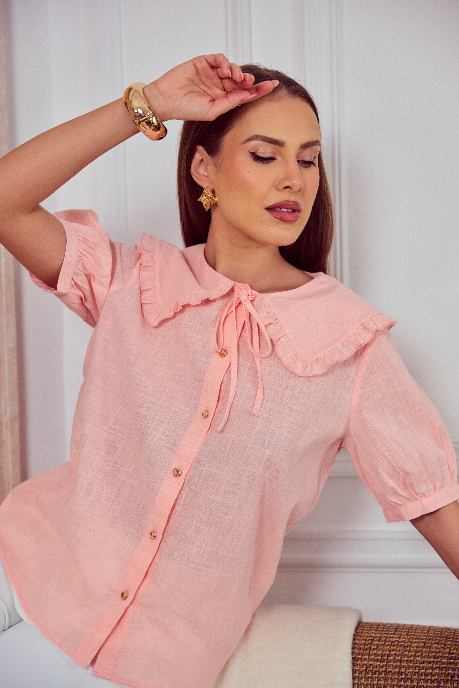 Wholesaler Frime Paris - Claudine Volanté collar blouse