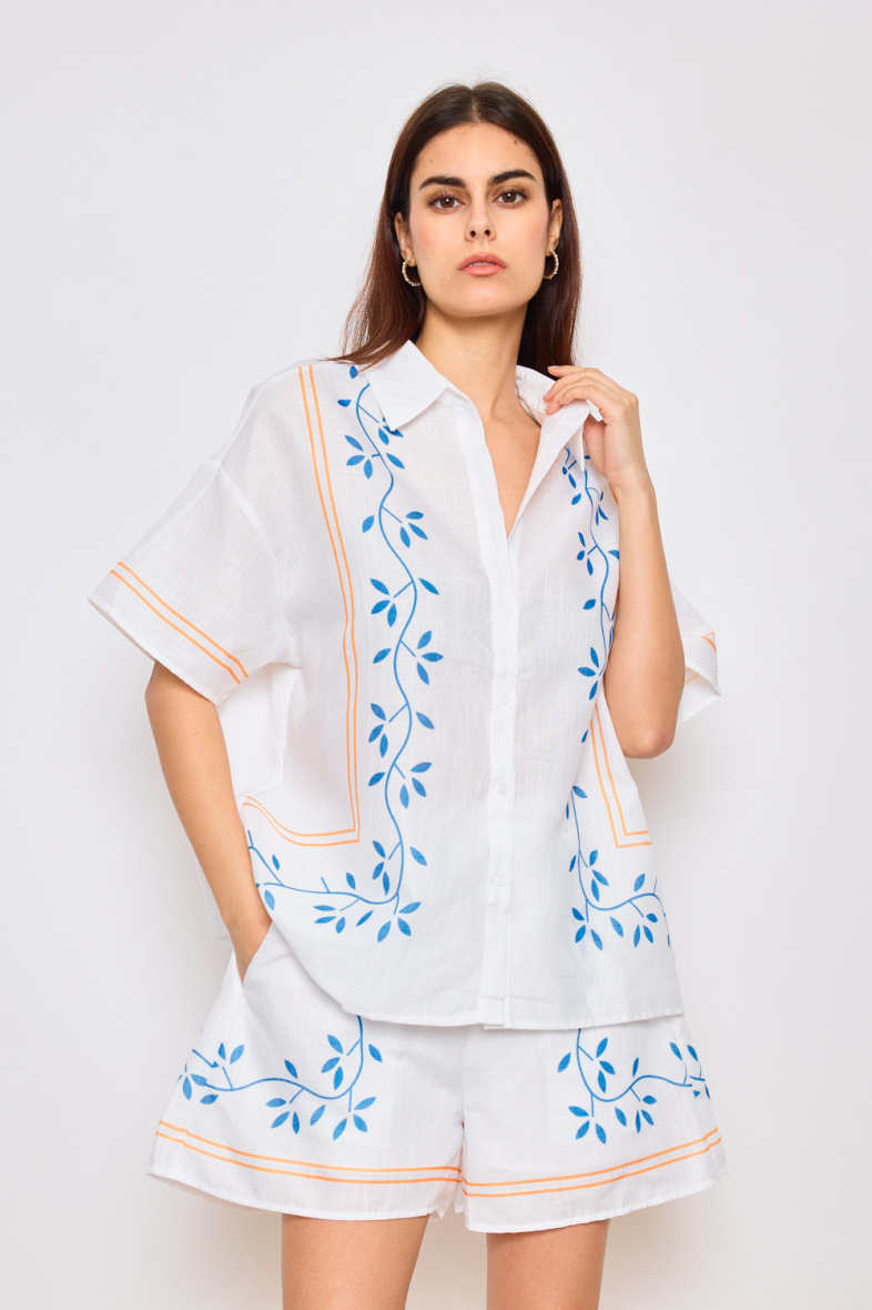 Grossista Frime Paris - Camicia stampata a maniche corte e casual