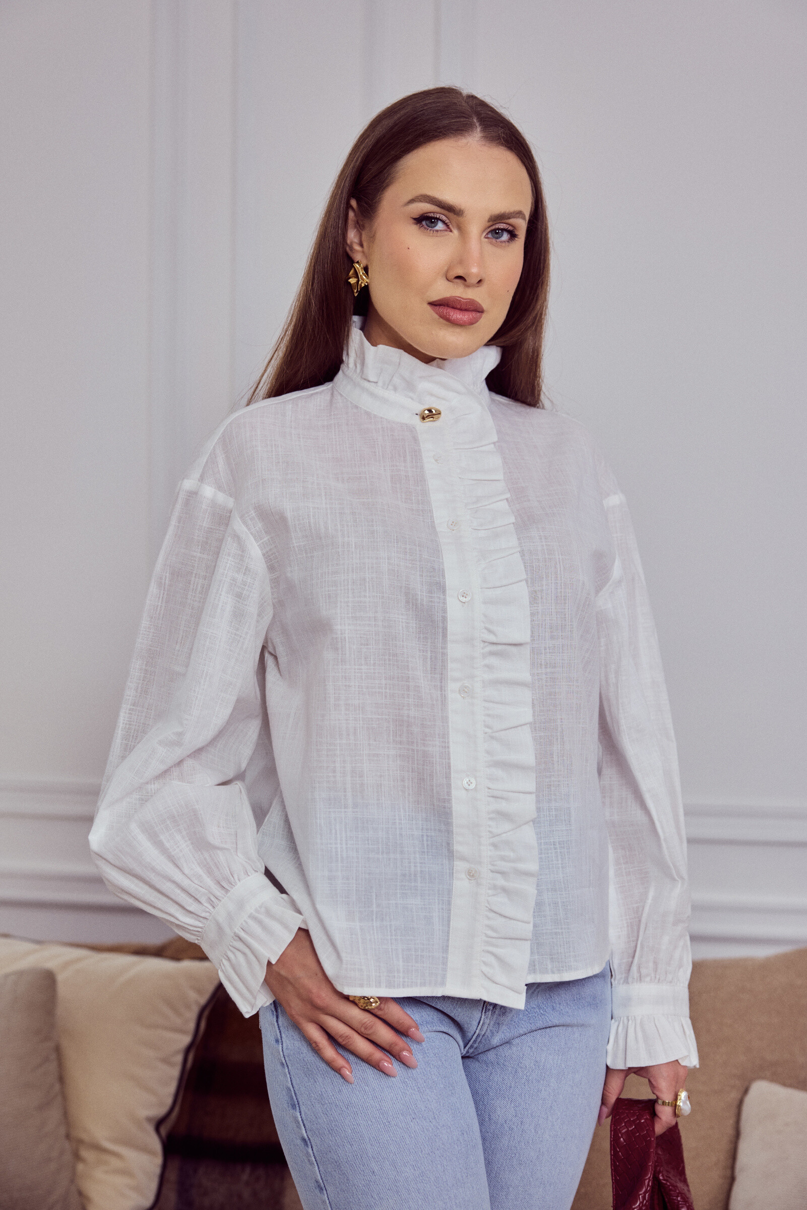 Wholesaler Frime Paris - Straight collar blouse