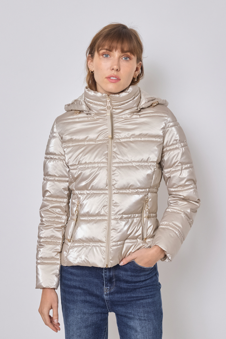 Wholesaler Frime Paris - Shiny down jacket with hood