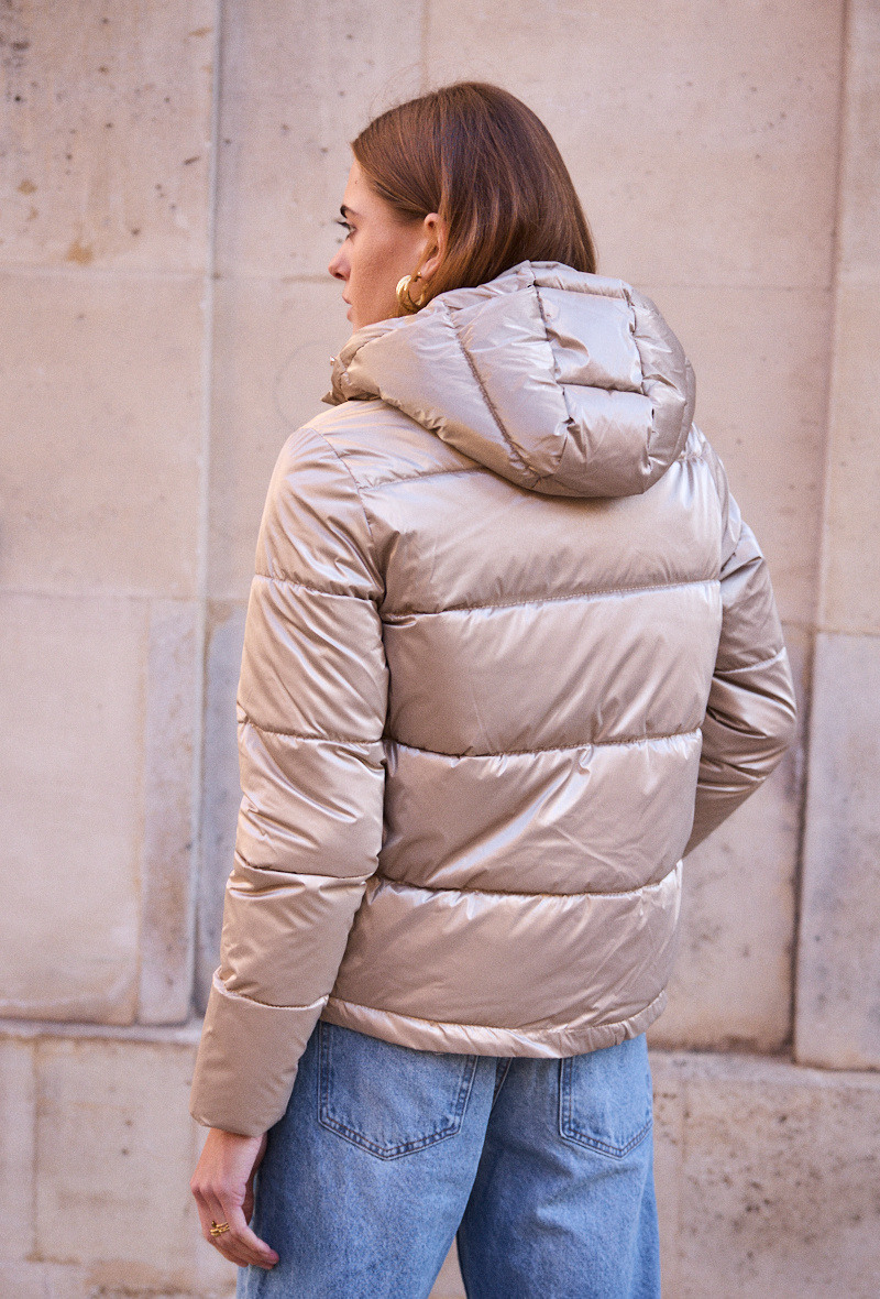 Veste Doudoune Brillante Lpb Doudoune Brillante Avec Capuche Frime