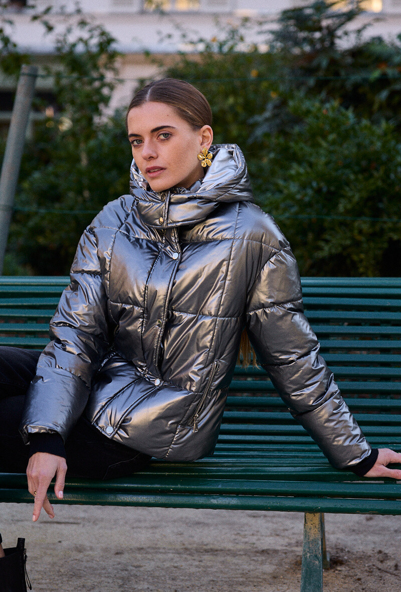 Wholesaler Frime Paris - Shiny down jacket with hood