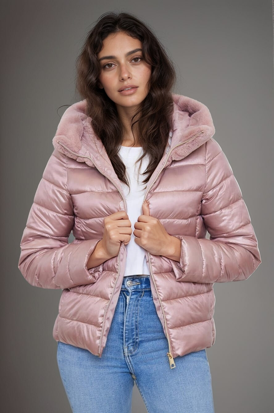 Wholesaler Frime Paris - Shiny down jacket with hood