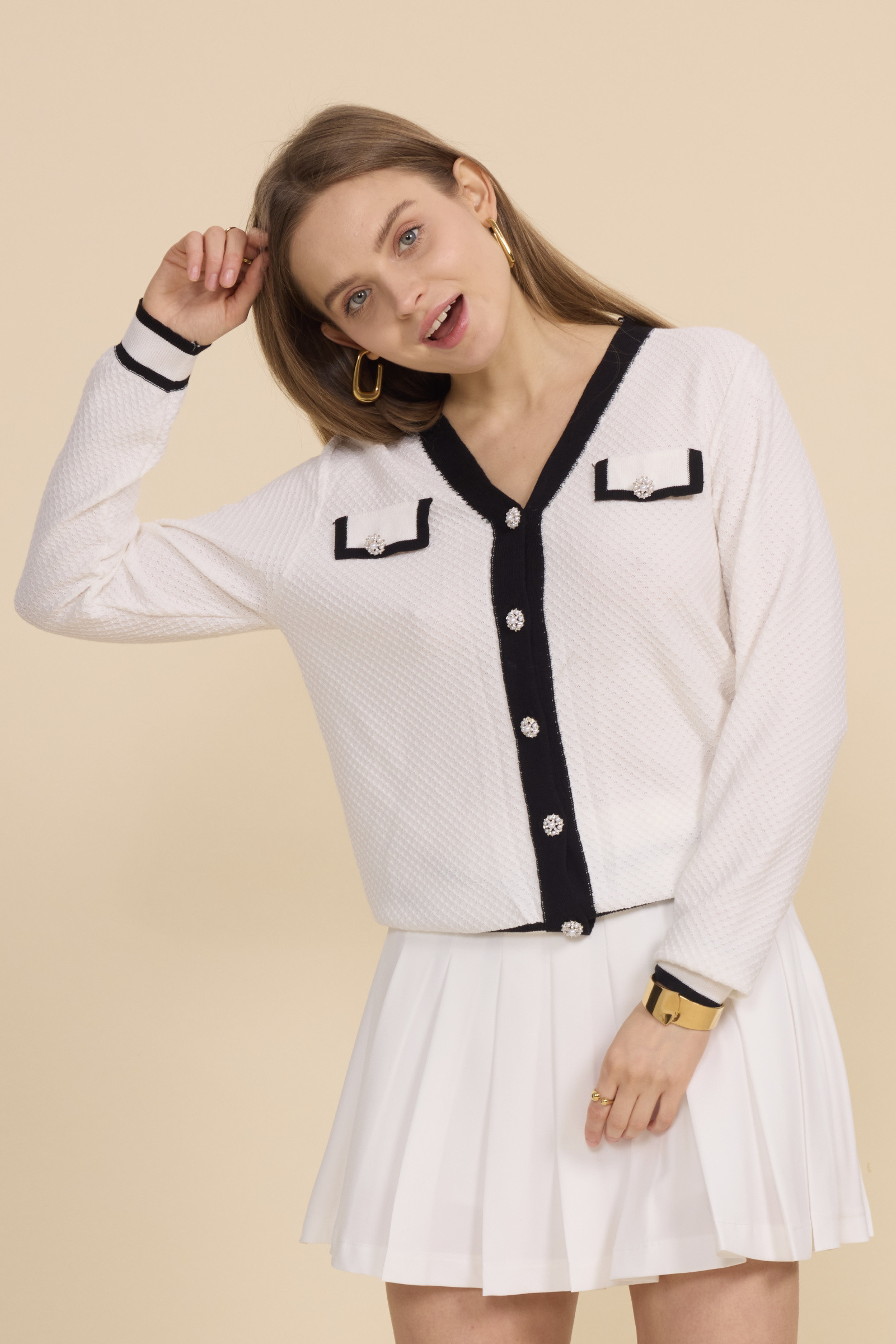 Grossista Frime Paris - Cardigan a maniche lunghe in maglia