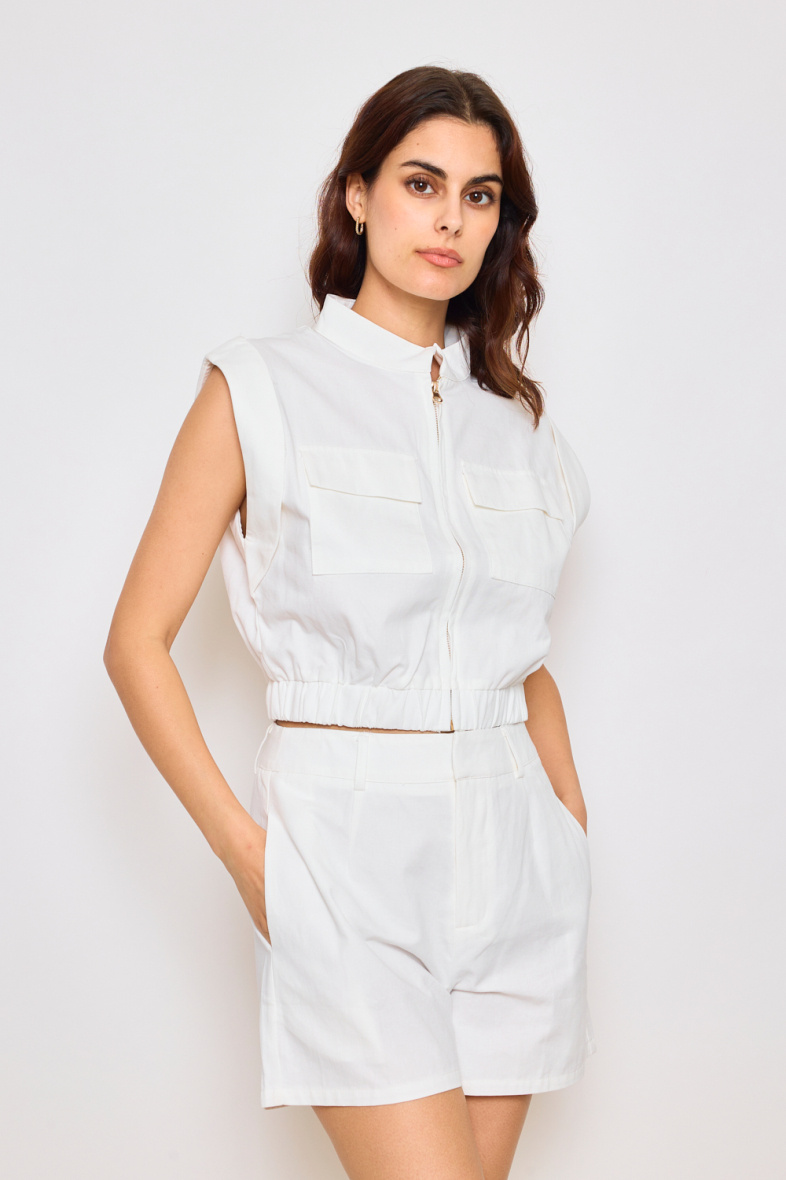 Wholesaler Frime Paris - Cargo-style sleeveless jacket