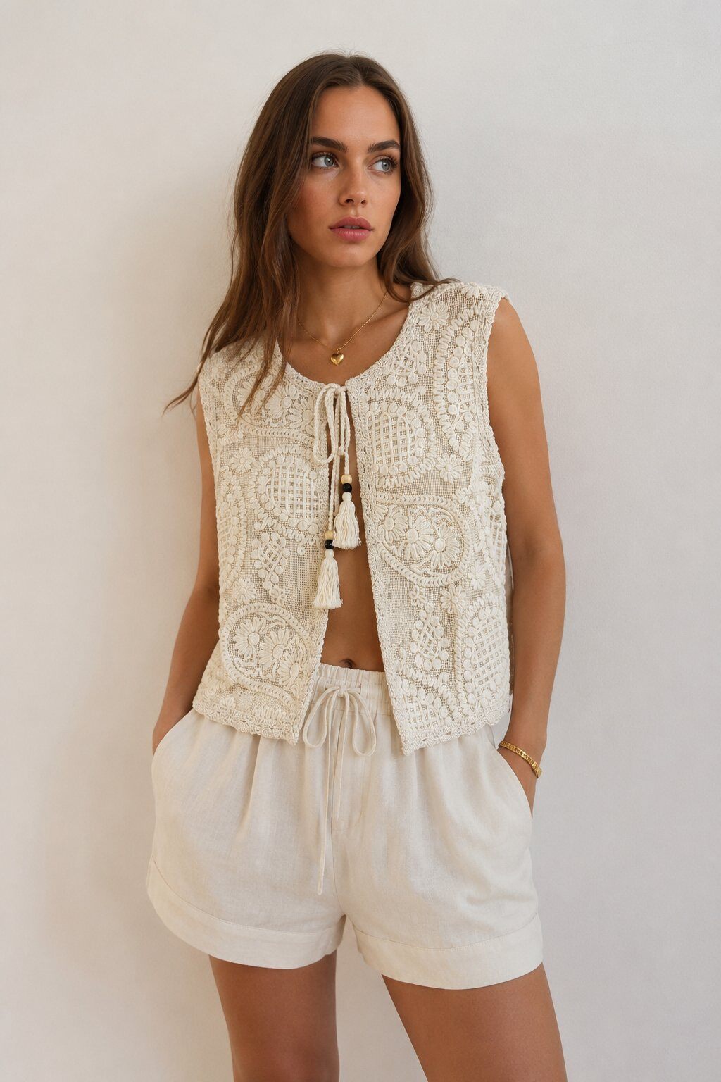 Grossiste Frime Paris - Gilet sans manches brodé