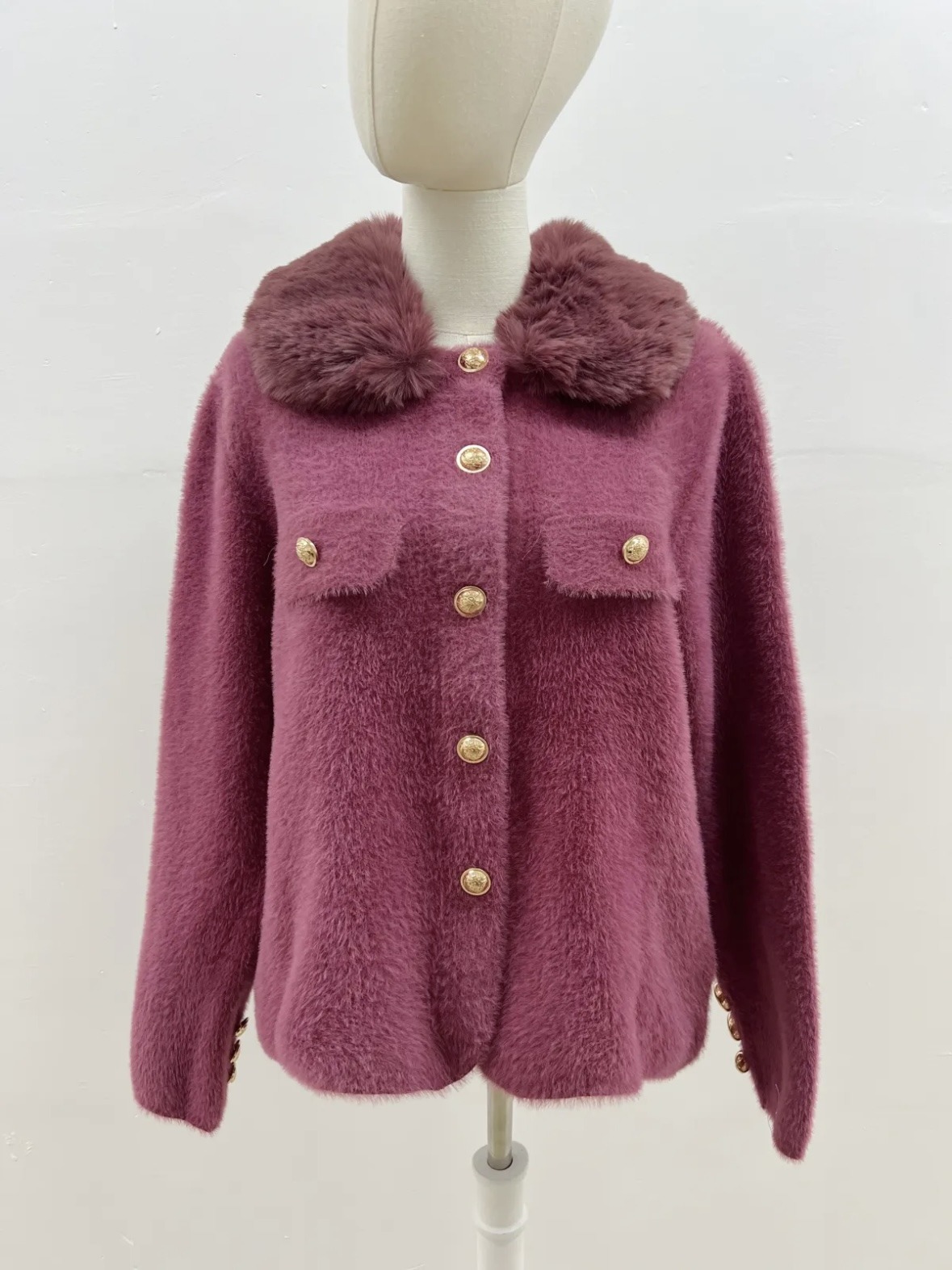 Grossiste Frime Paris - Gilet avec col fourrure