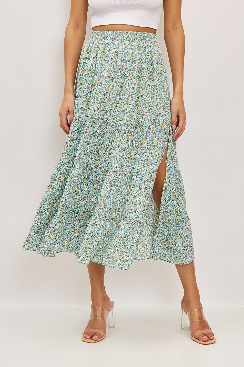 Wholesaler Frime Paris - Flower printed skirt