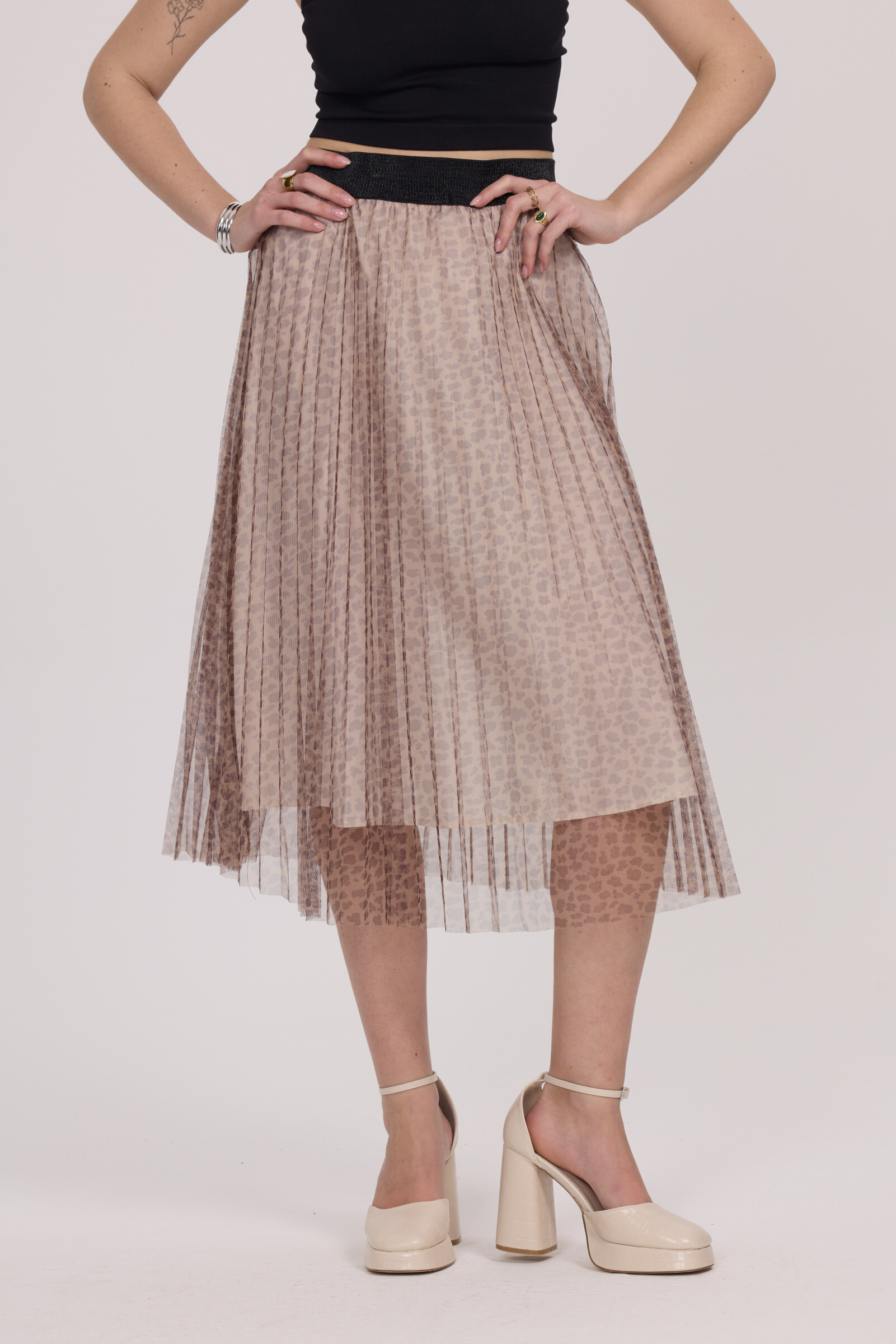 Grossista Frime Paris - Gonna in tulle leopardato