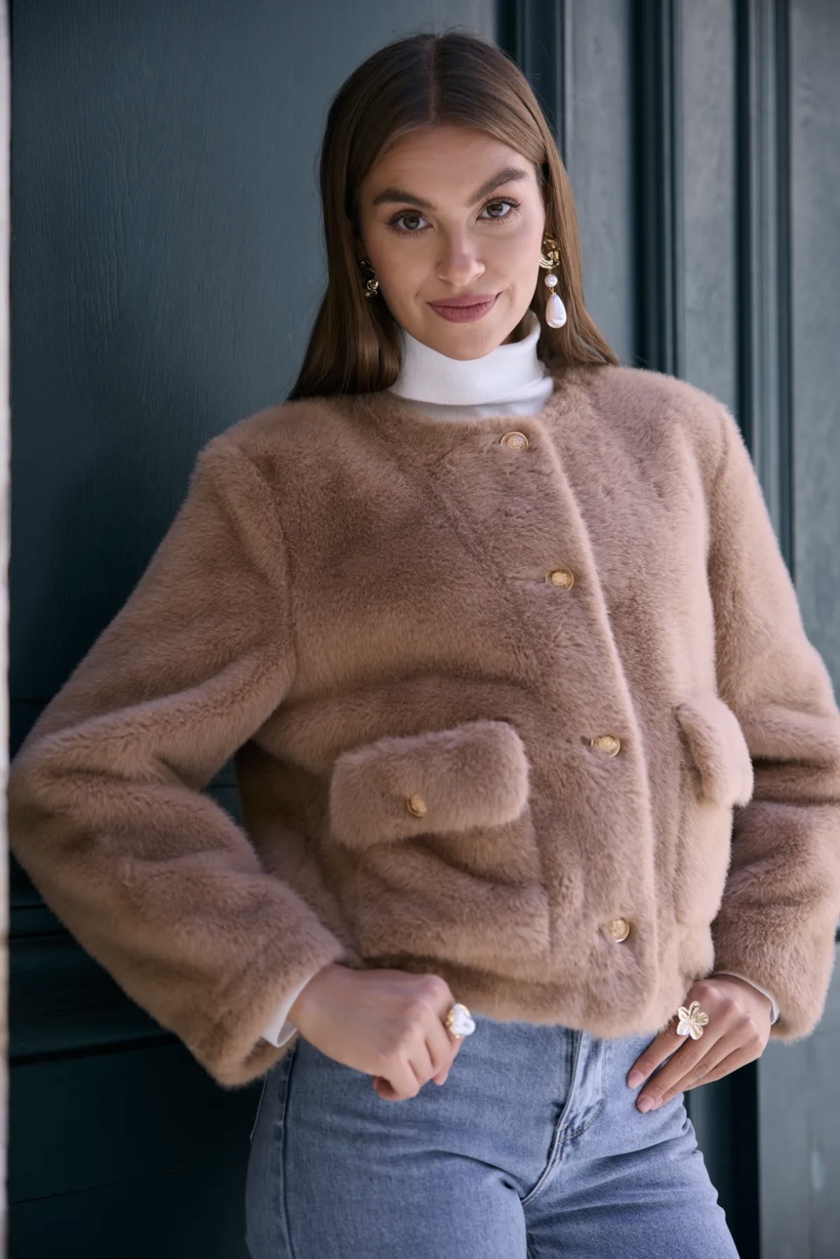 Grossiste Frime Paris - Manteau en fausse fourrure