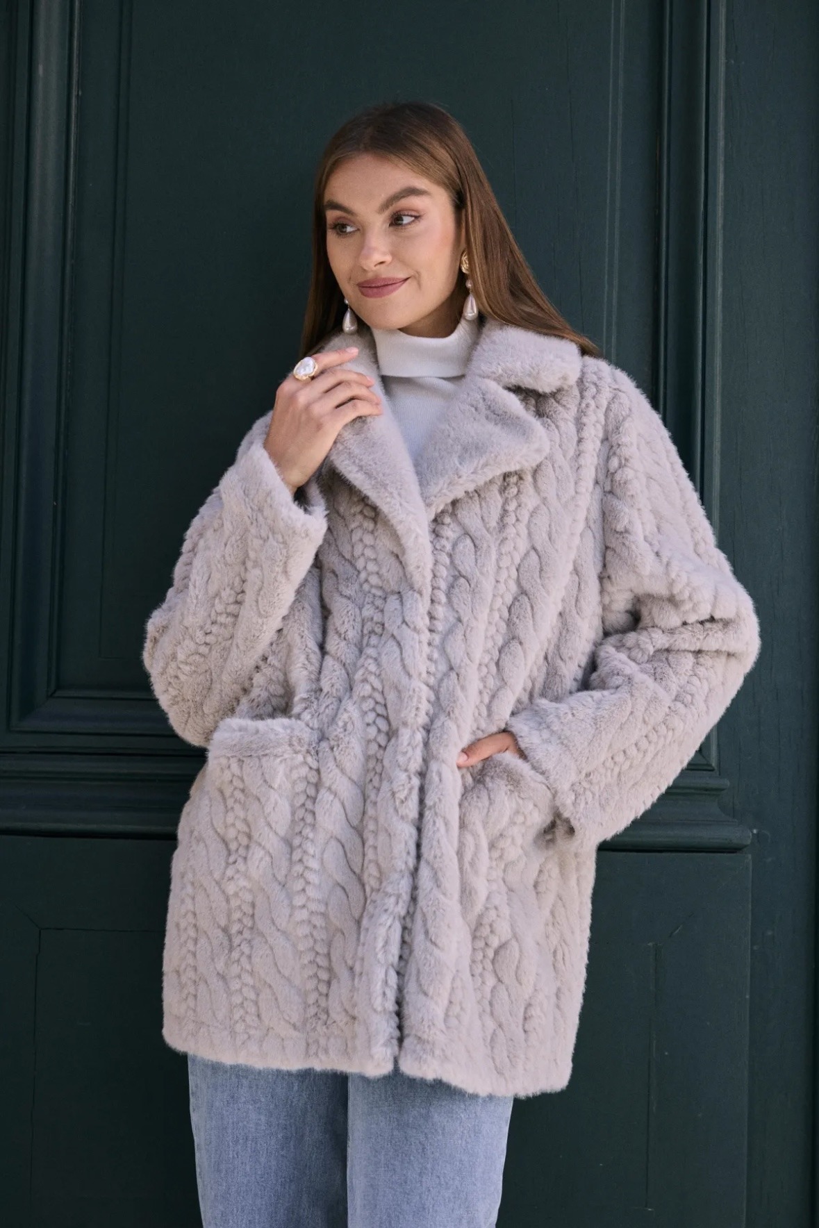 Grossista Frime Paris - Cappotto di pelliccia di media lunghezza