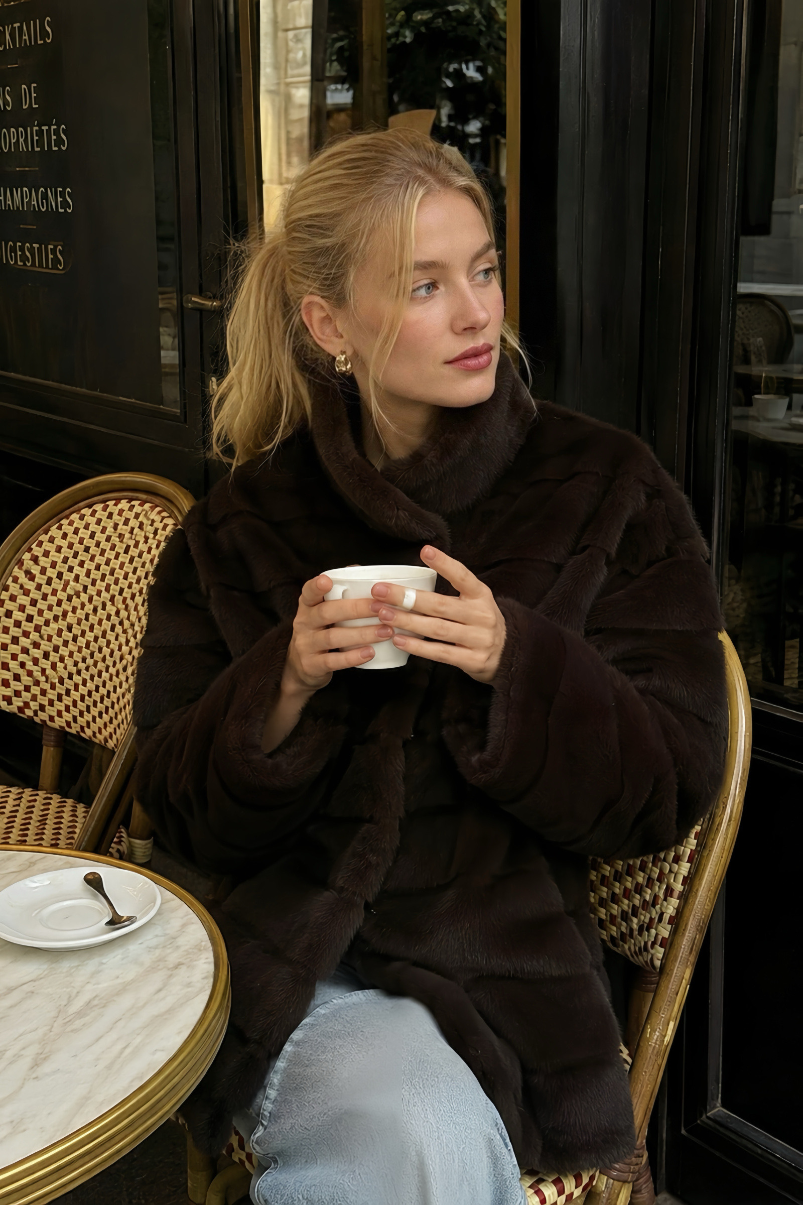 Grossiste Frime Paris - Manteau fourrure mi-long