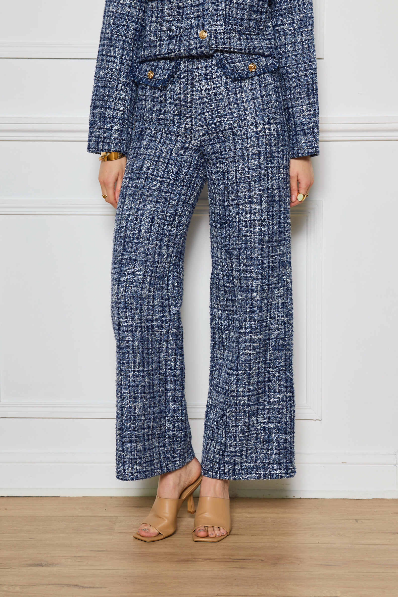 Großhändler Frime Paris - Tweedhose mit Zierknöpfen für Damen