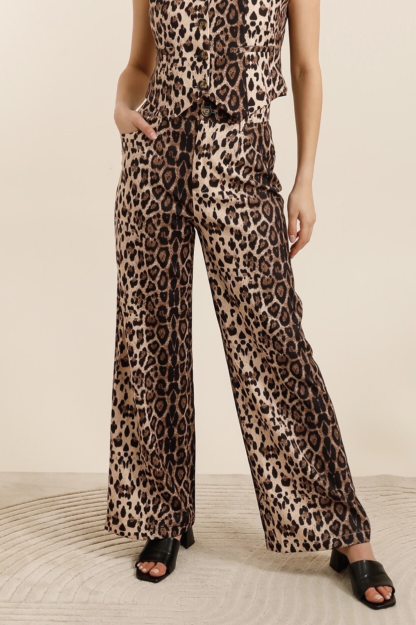 Wholesaler Frime Paris - Leopard-print flared pants