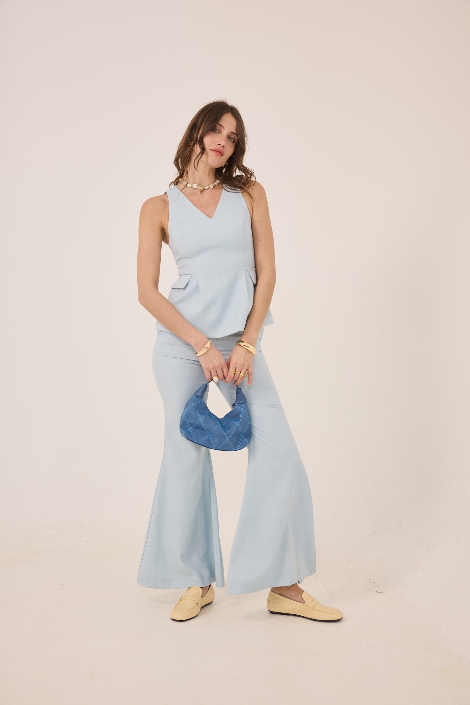 Grossiste Frime Paris - Pantalon évasé taille haute