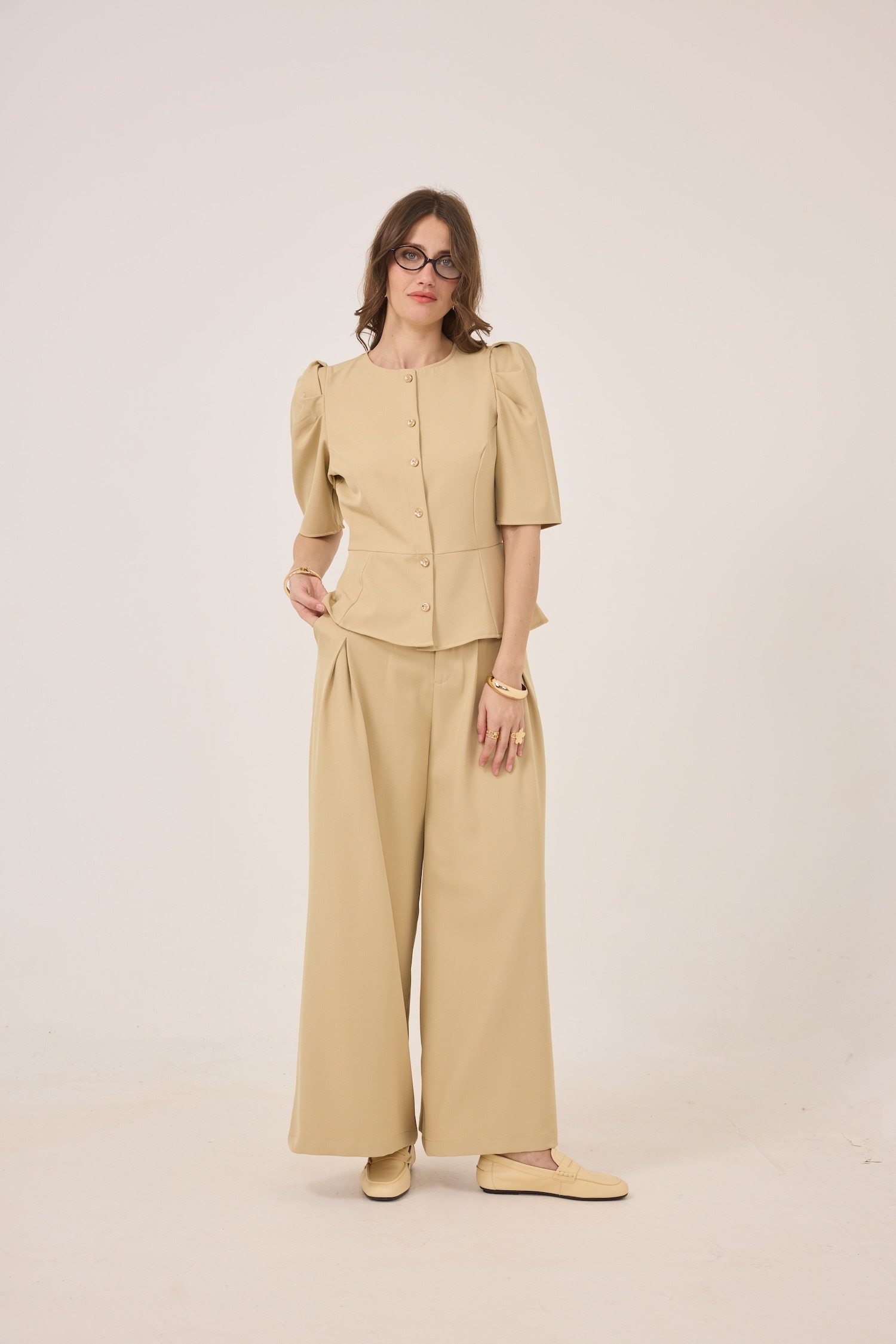 Grossiste Frime Paris - Pantalon fluide taille haute
