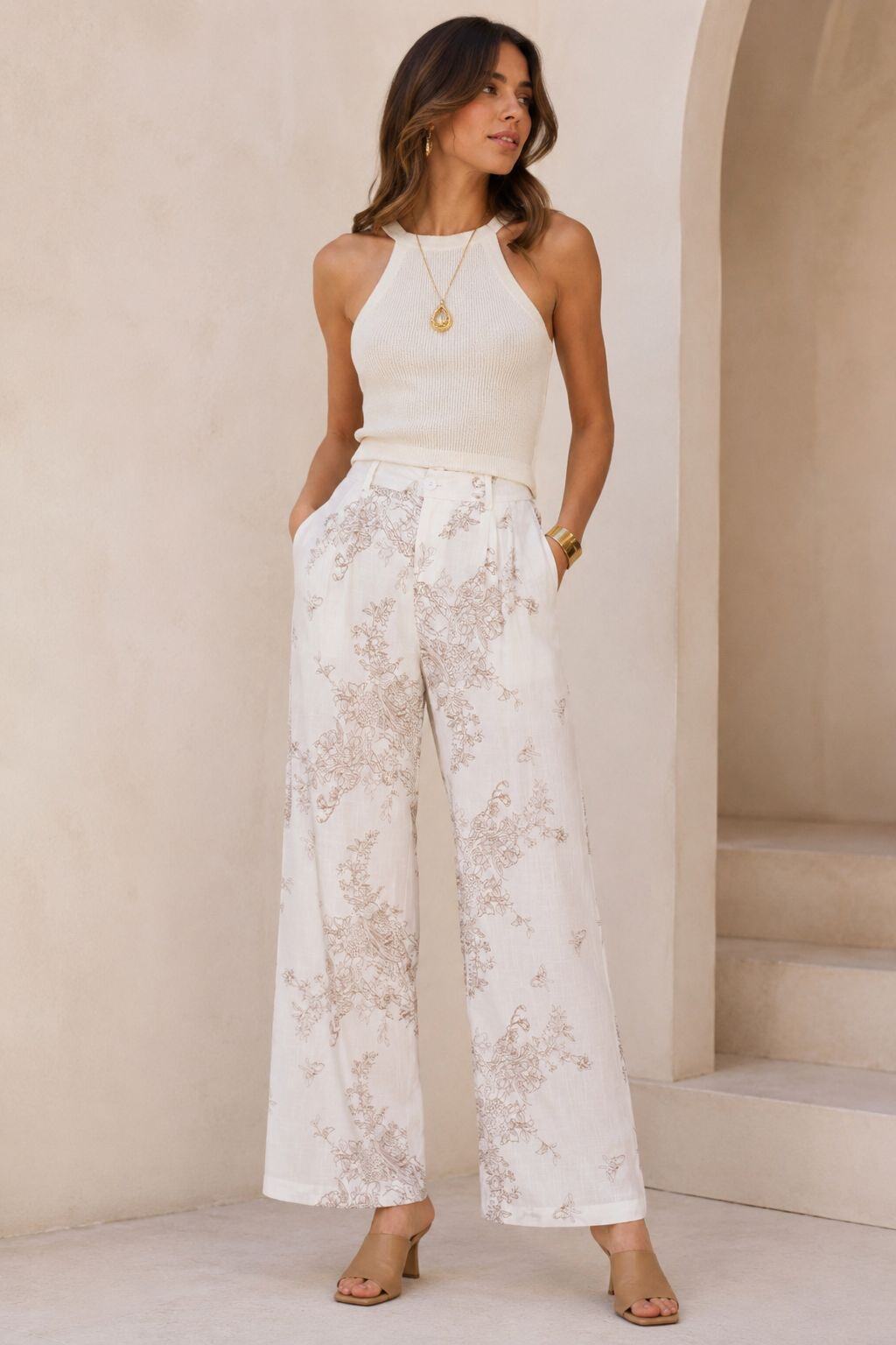 Mayorista Frime Paris - Pantalón con estampado floral