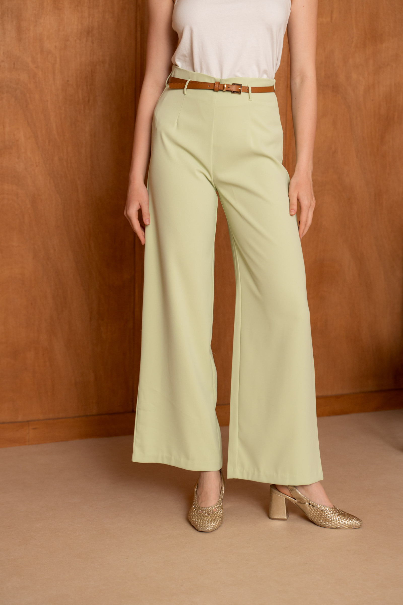 Mayorista Frime Paris - Pantalones acampanados con cinturón