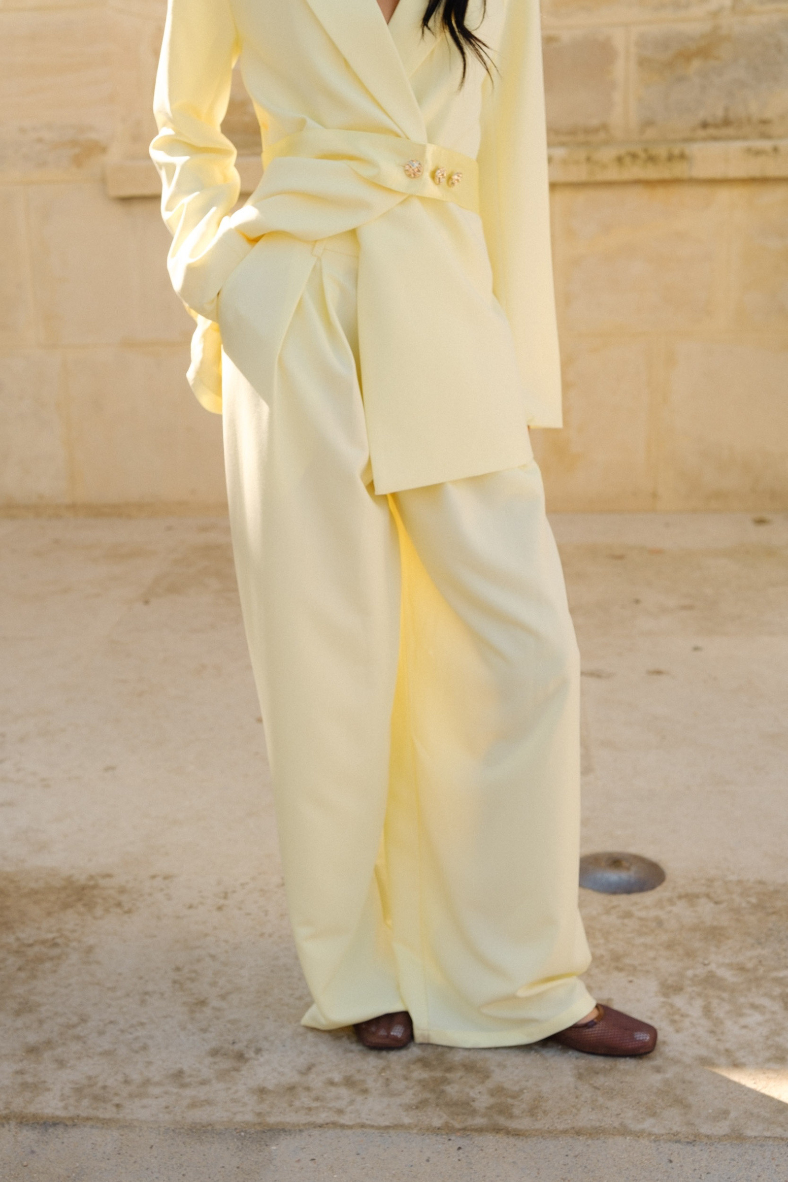 Grossiste Frime Paris - Pantalon fluide à pinces
