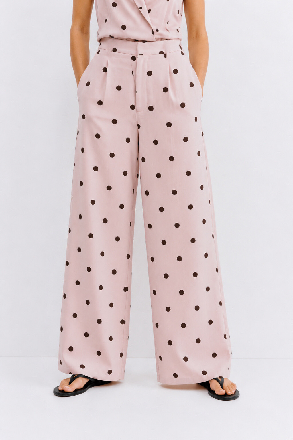 Mayorista Frime Paris - Pantalones marrones de lunares