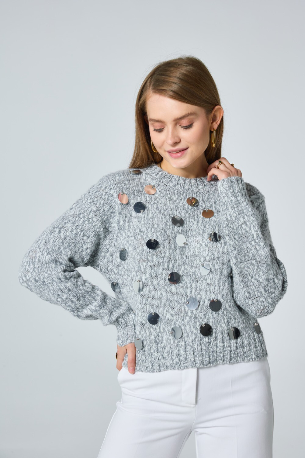 Wholesaler Frime Paris - Sequined knit sweater
