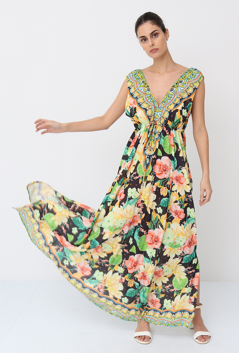 Großhändler Frime Paris - Bedrucktes Maxikleid
