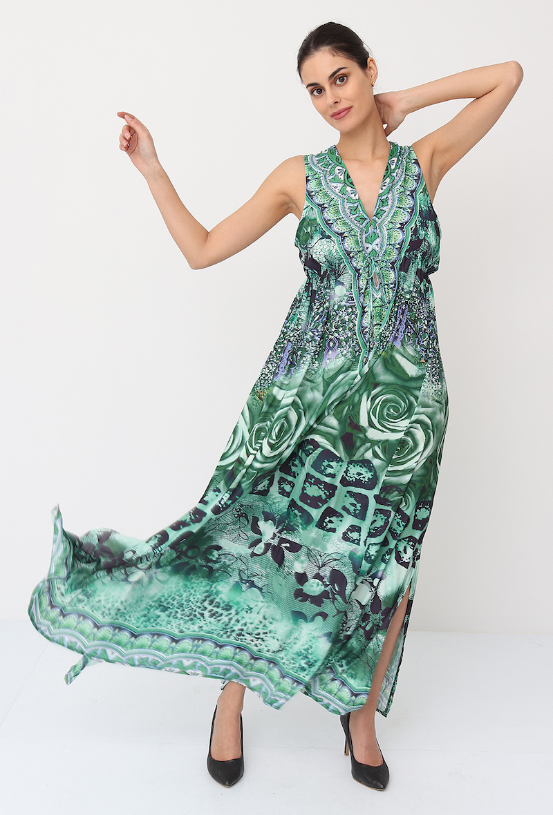 Großhändler Frime Paris - Langes Kleid mit Blumenmuster