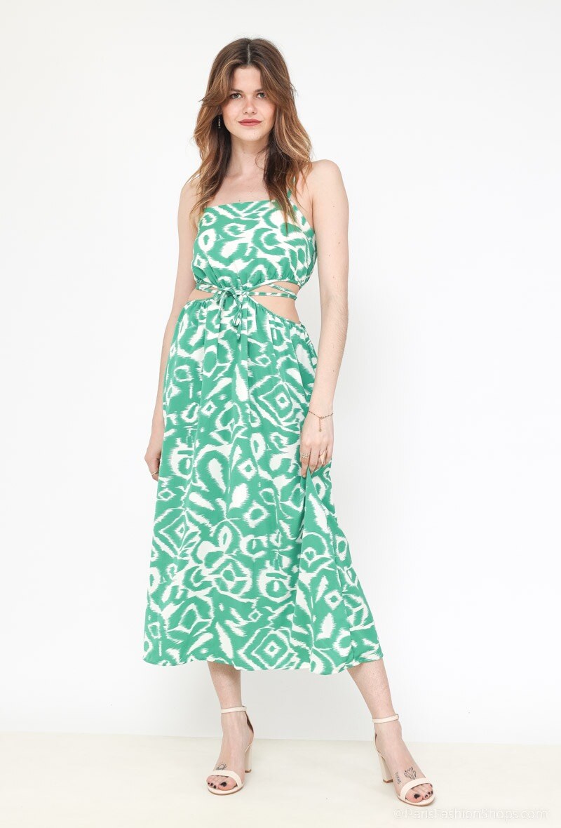 Grossiste Frime Paris - Robe longue imprimée