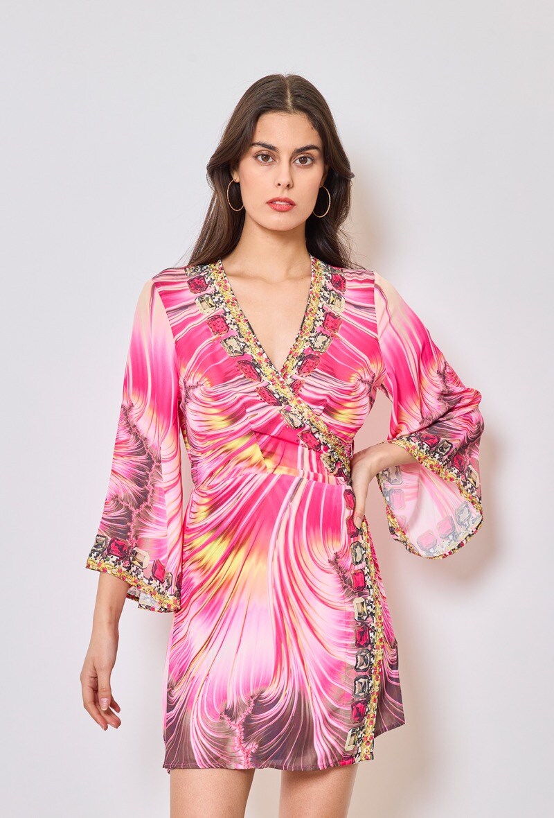 Mayorista Frime Paris - Túnica cruzada estampada