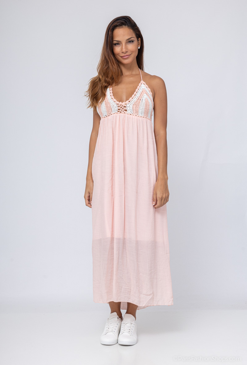Grossiste Frime Paris - Robe longue en crochet