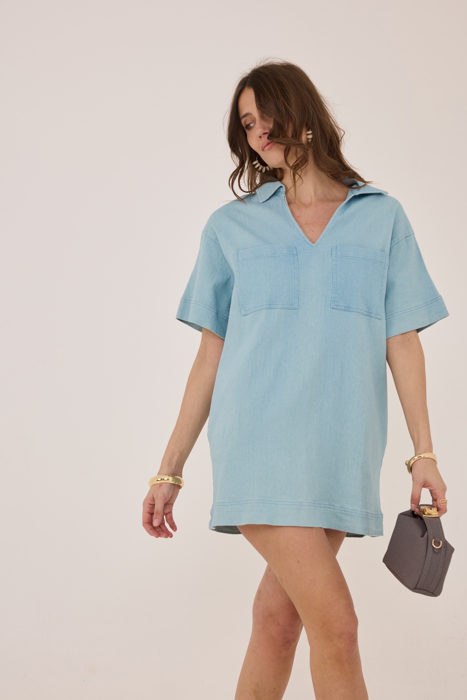 Mayorista Frime Paris - Vestido de tela vaquera