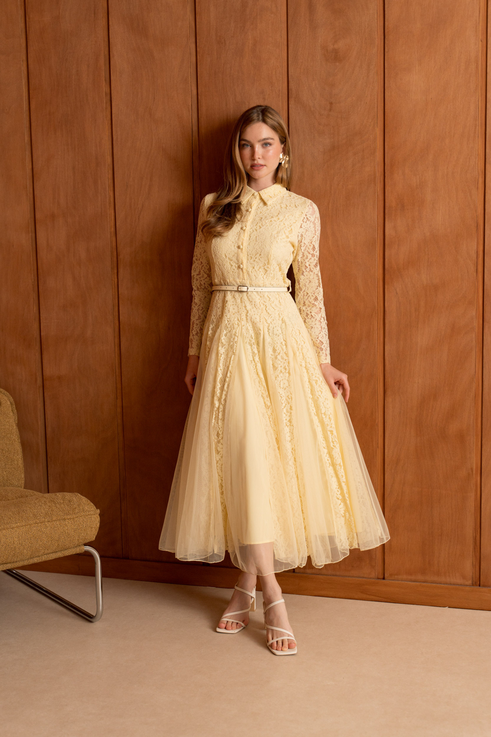 Mayorista Frime Paris - Vestido largo de encaje
