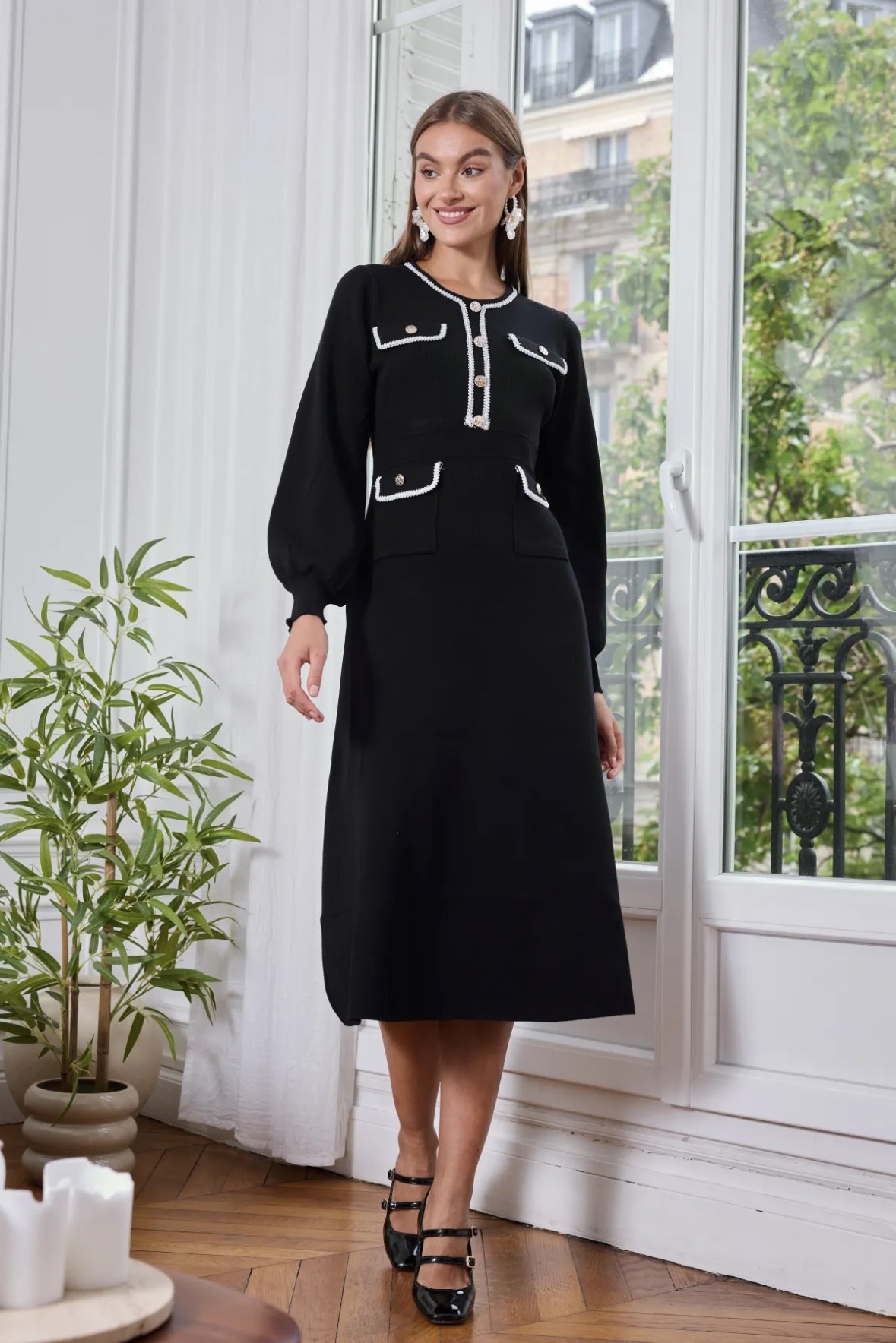 Wholesaler Frime Paris - Black tailored-look dress