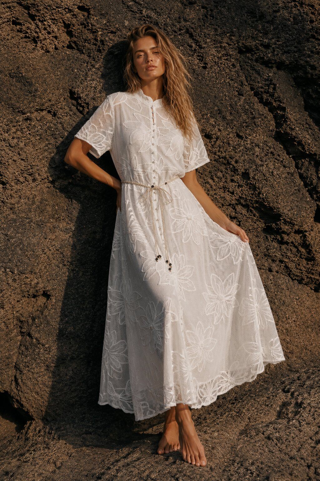 Mayorista Frime Paris - Vestido largo de encaje