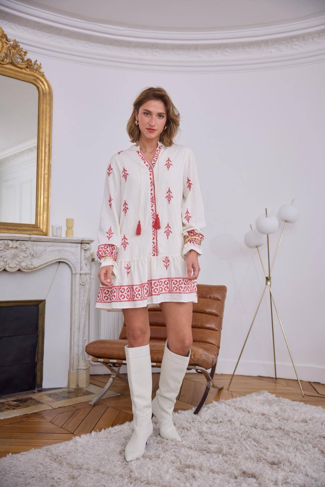 Grossiste Frime Paris - Robe tunique brodée