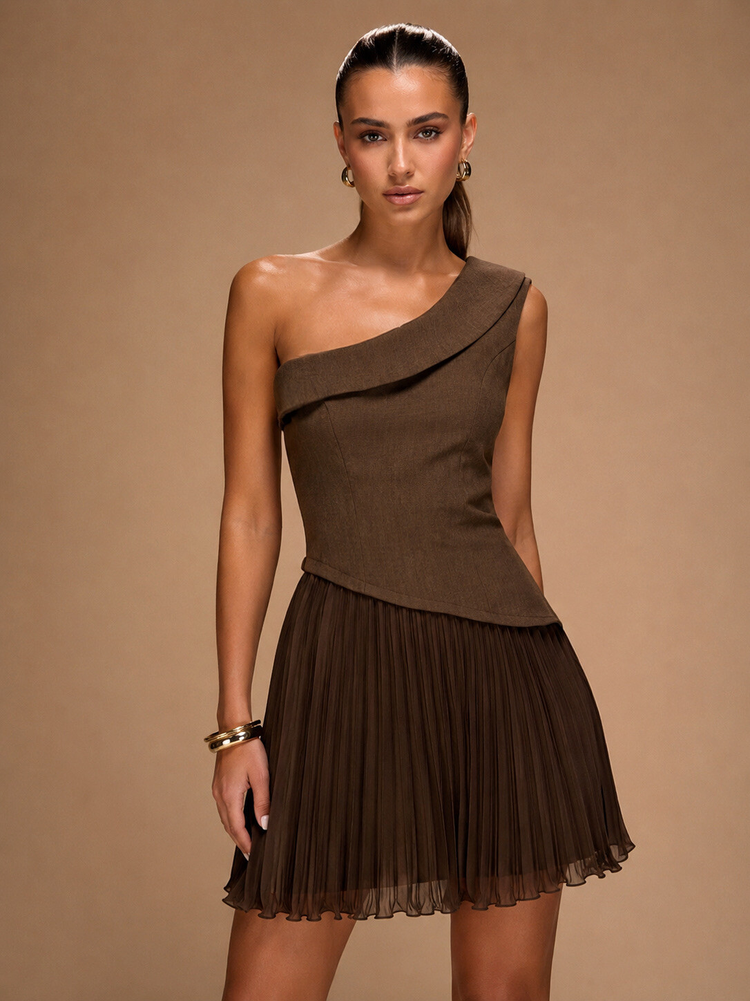 Grossiste Frime Paris - Robe courte asymétrique