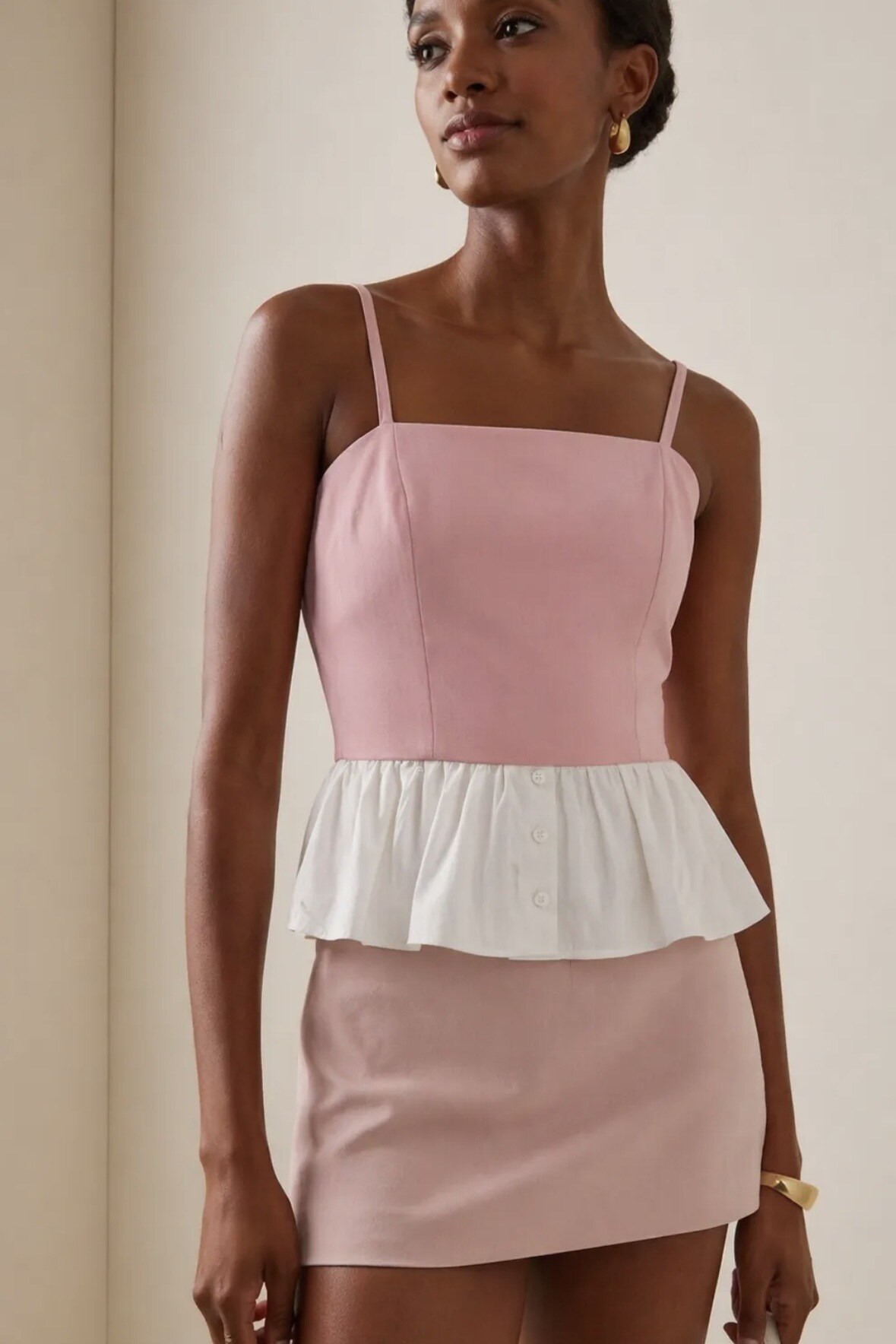 Mayorista Frime Paris - Top ajustado con bajo de camisa