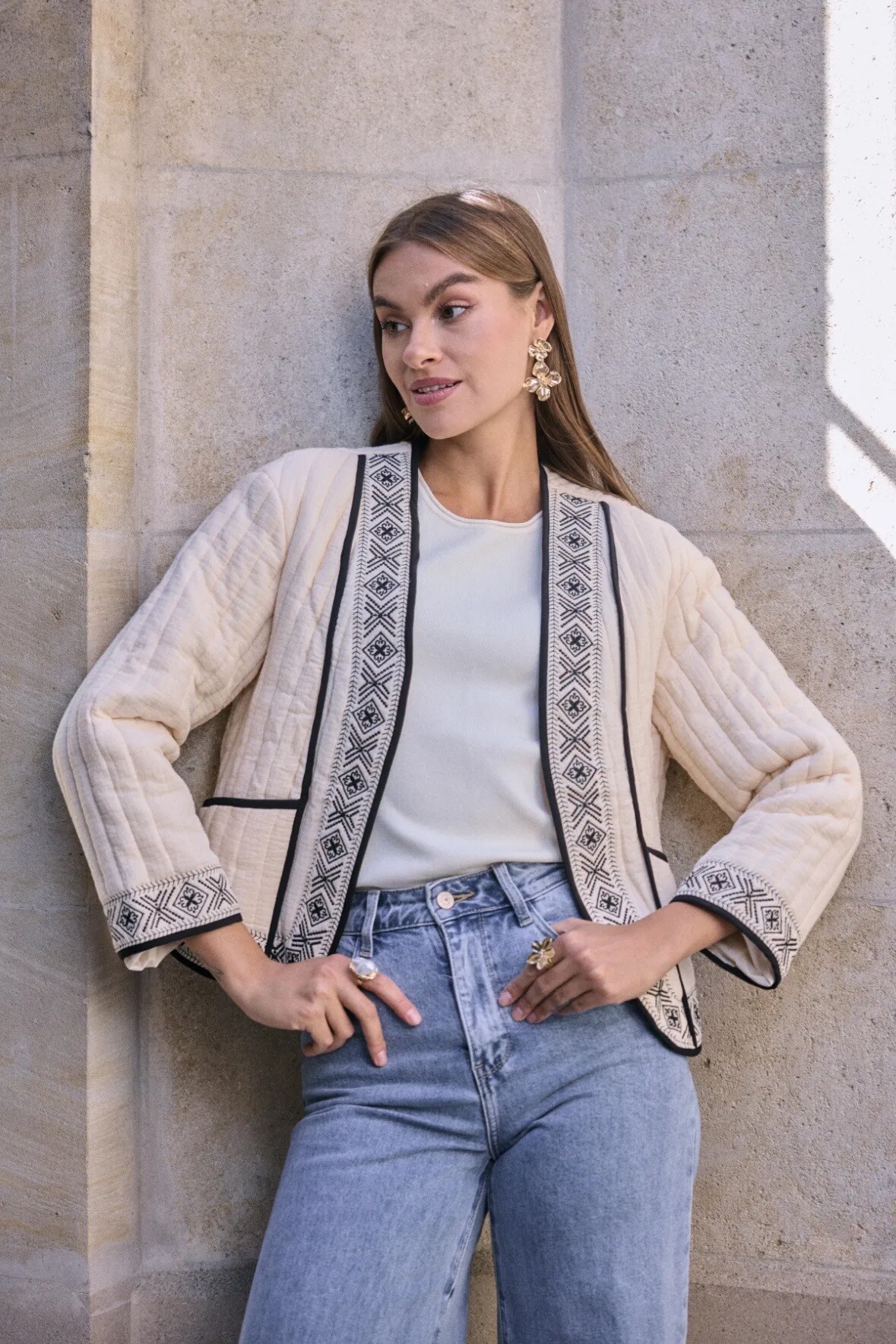 Grossiste Frime Paris - Veste courte brodée