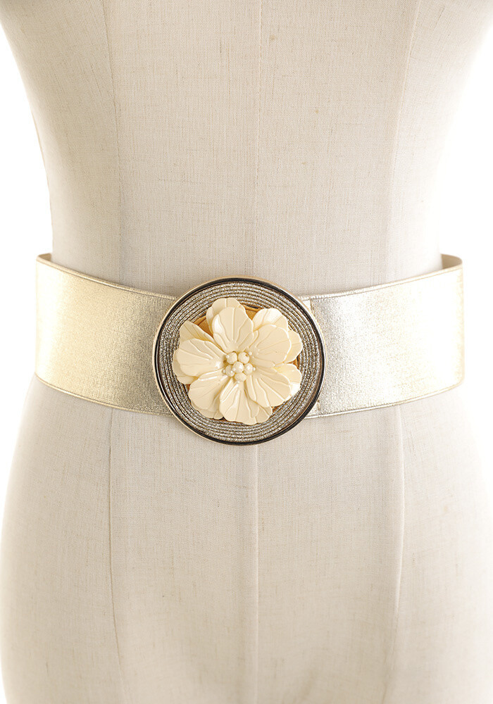 Wholesaler Jamilla - High-waisted belt with flower buckle