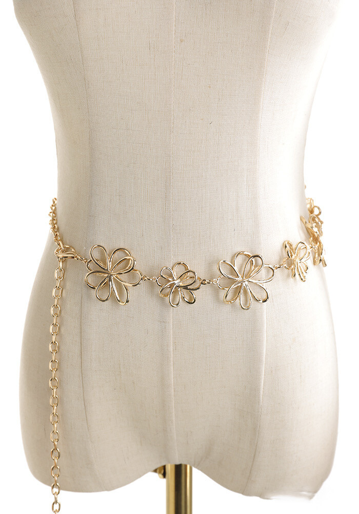Grossiste Jamilla - Ceinture chaîne fleur