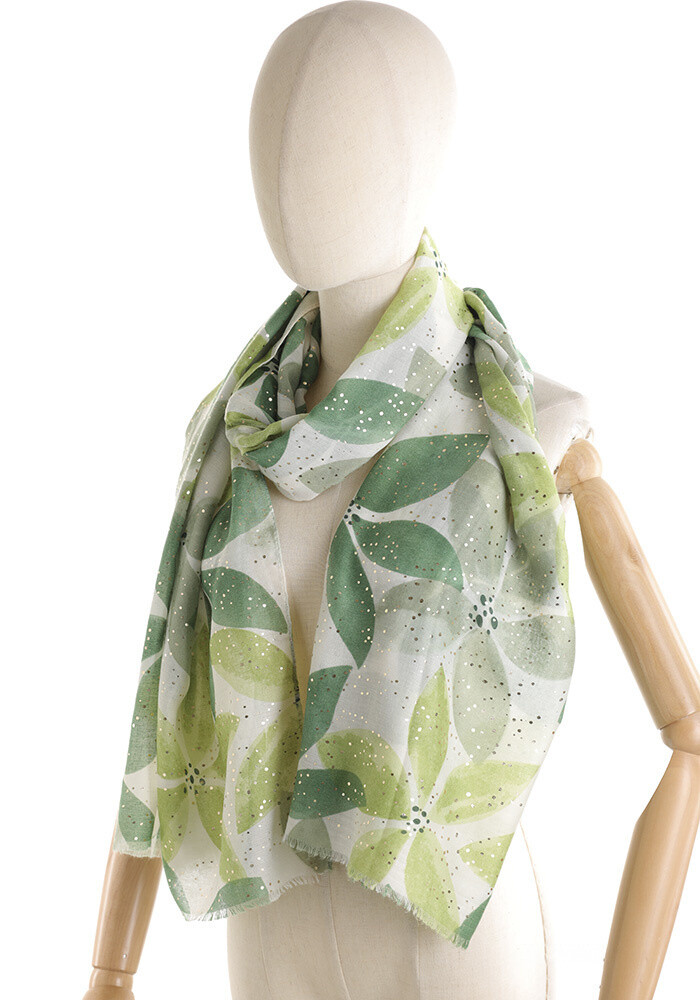 Mayorista G&K - Bufanda impresa en flores con Lurex
