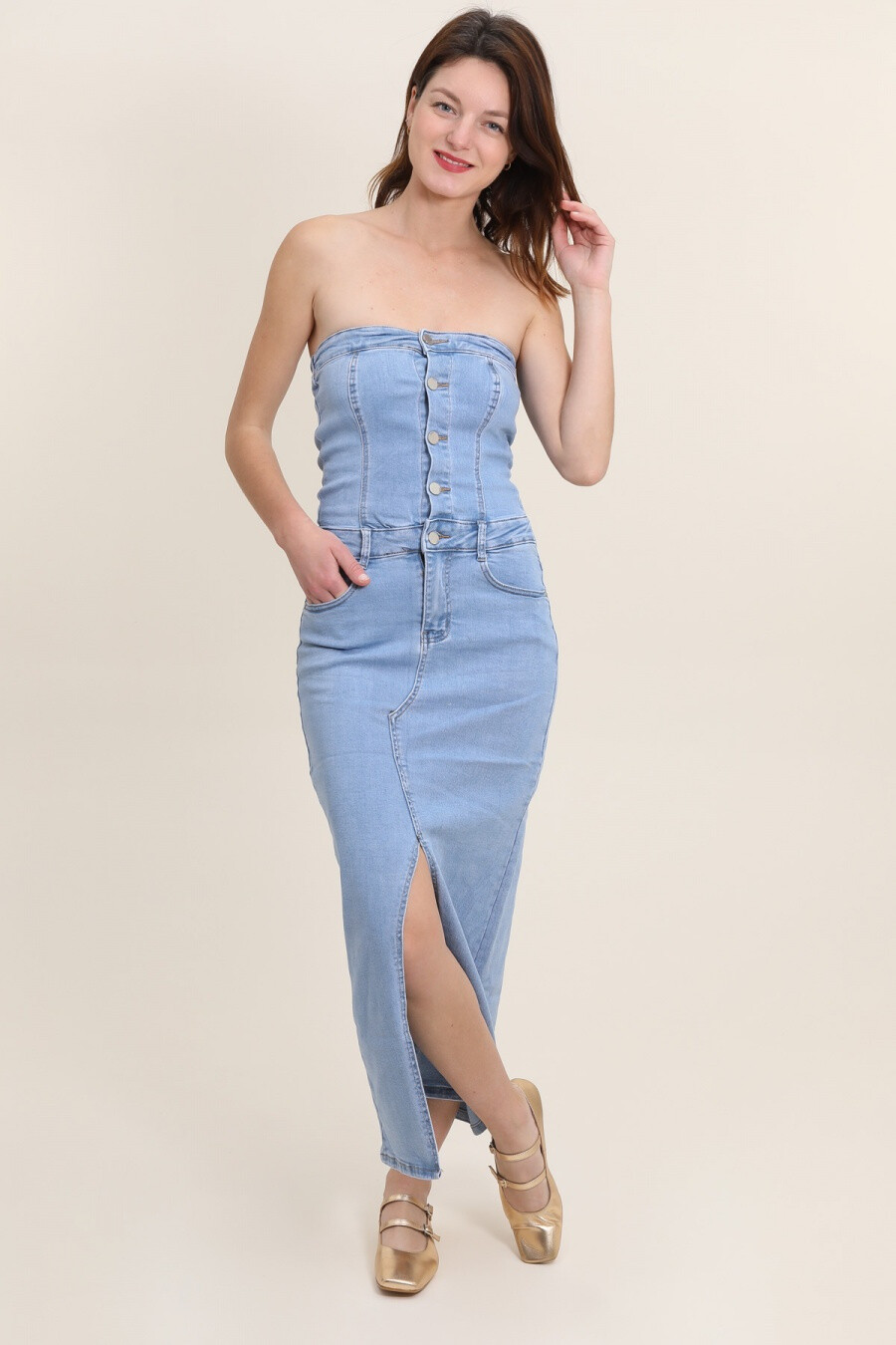 Wholesaler G-Smack - large bustier combi skirt