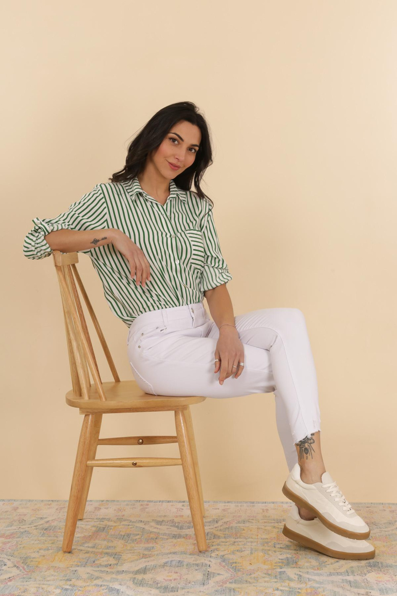 Wholesaler G-Smack - plus size frayed white jeans