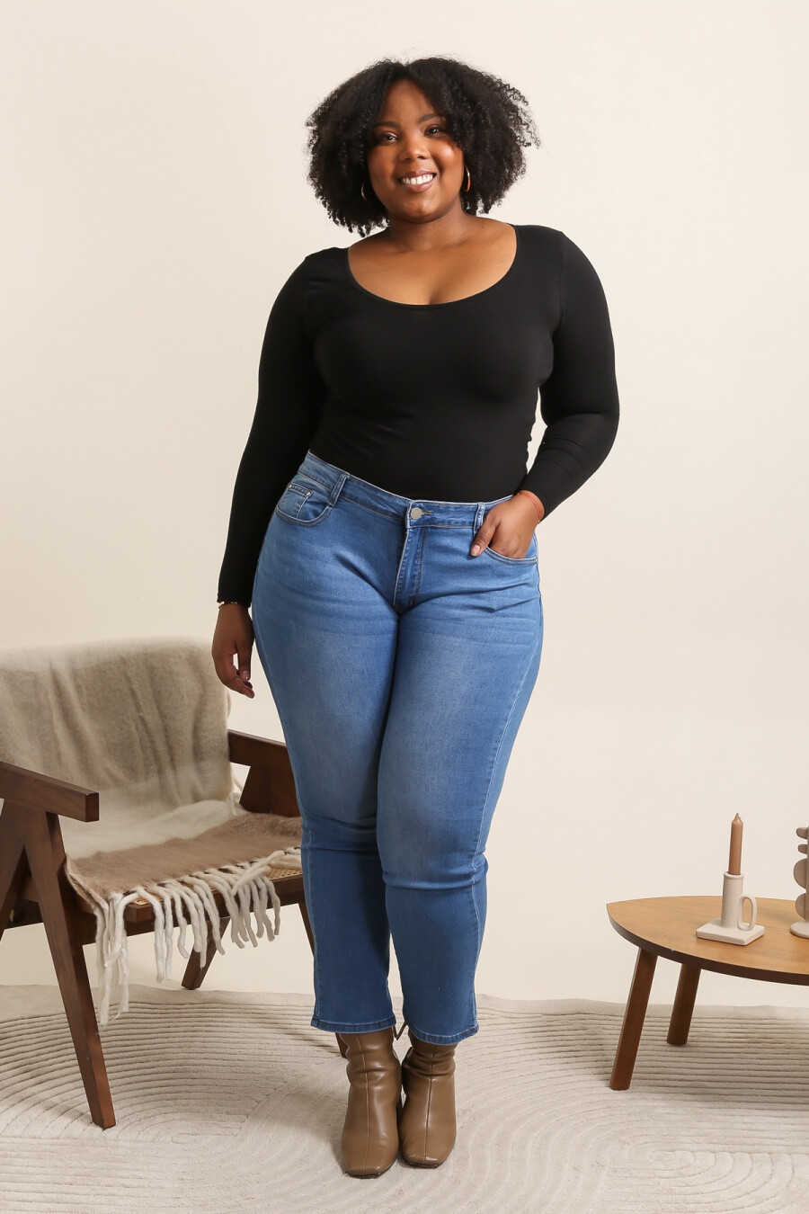 Grossista G-Smack - jeans dritti blu taglia grande