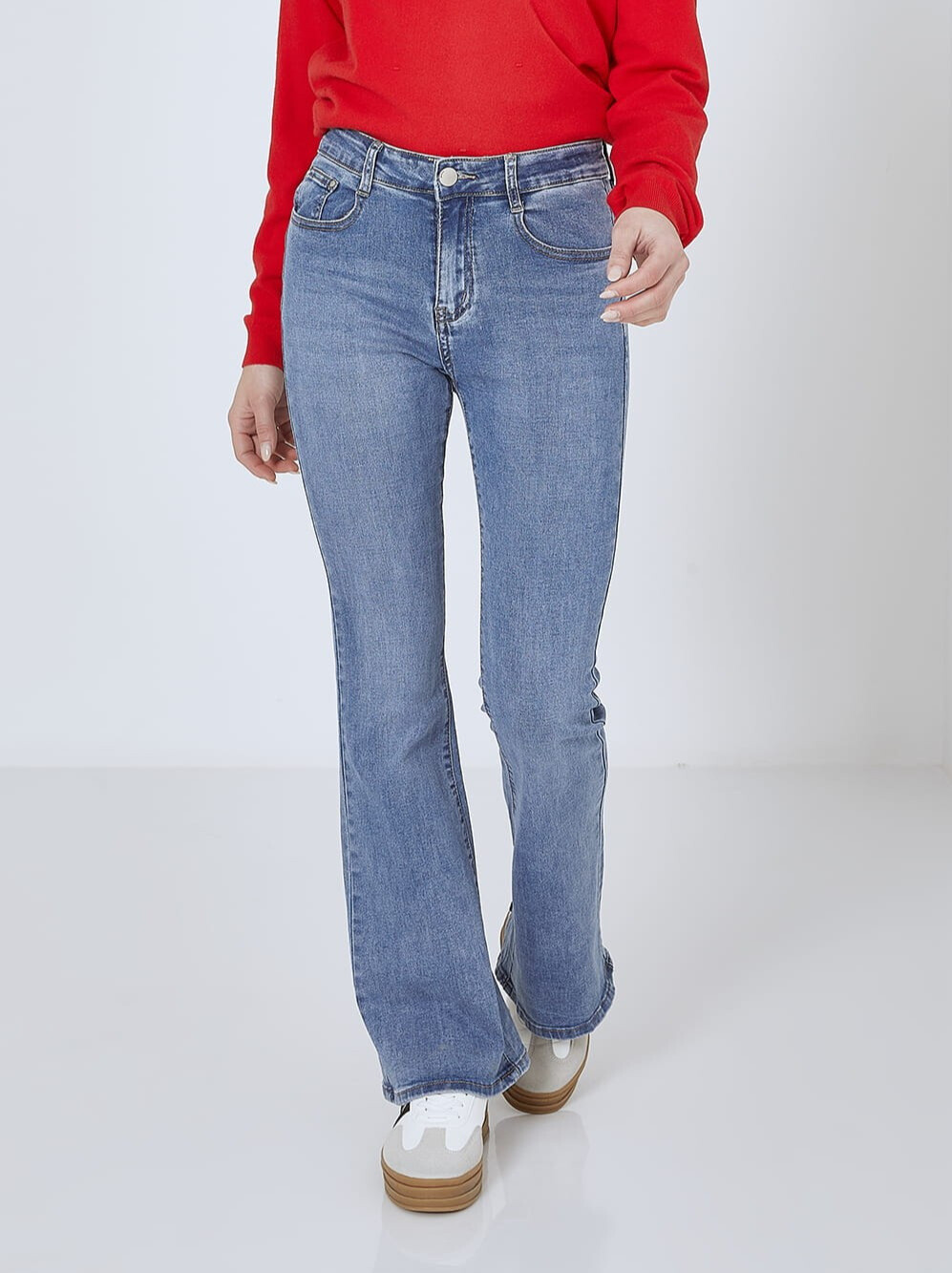 Grossiste G-Smack - jeans bleu évasé grande taille