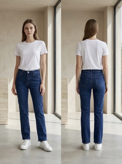Grossista G-Smack - jeans dritti blu taglia grande Grossista G-Smack - jeans dritti blu taglia grande