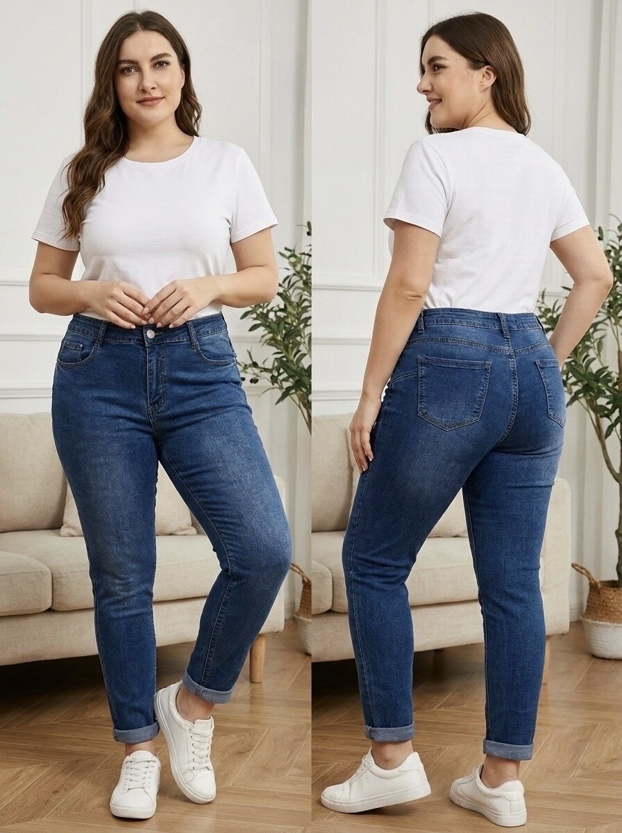 Mayorista G-Smack - Vaqueros ajustados azules push-up en talla súper