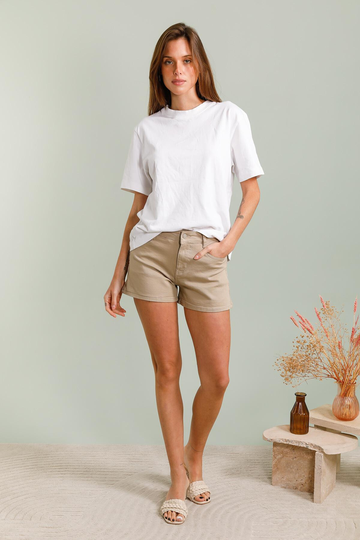 Grossiste G-Smack - short couleur en grande taille